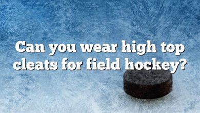 Can you wear high top cleats for field hockey?