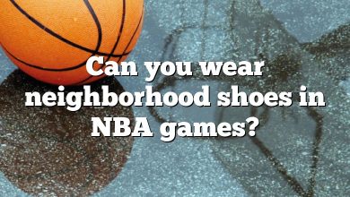 Can you wear neighborhood shoes in NBA games?