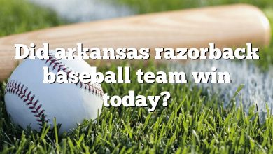 Did arkansas razorback baseball team win today?