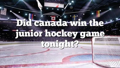 Did canada win the junior hockey game tonight?