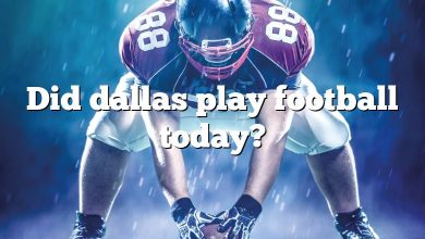 Did dallas play football today?