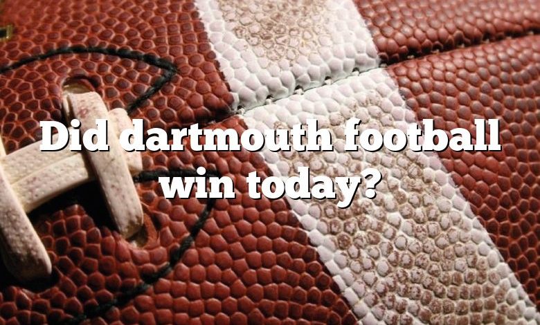 Did dartmouth football win today?