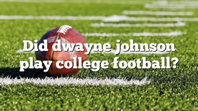 Did dwayne johnson play college football?