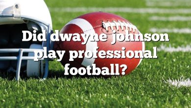Did dwayne johnson play professional football?