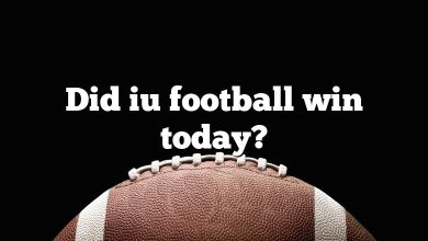 Did iu football win today?