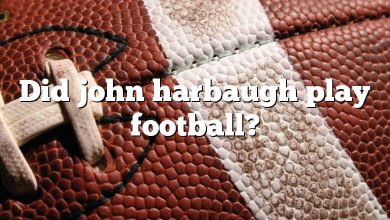 Did john harbaugh play football?