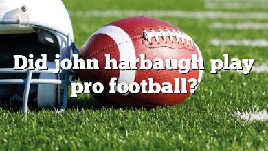 Did john harbaugh play pro football?