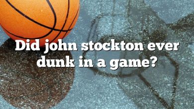 Did john stockton ever dunk in a game?