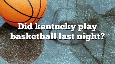 Did kentucky play basketball last night?