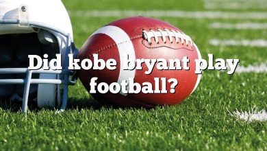 Did kobe bryant play football?