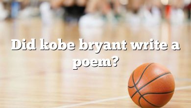 Did kobe bryant write a poem?