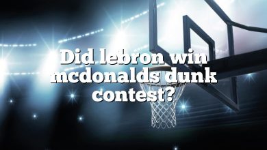 Did lebron win mcdonalds dunk contest?
