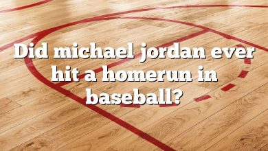 Did michael jordan ever hit a homerun in baseball?