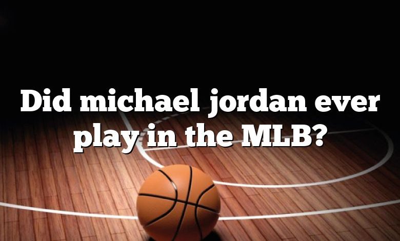 Did michael jordan ever play in the MLB?