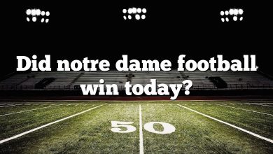 Did notre dame football win today?