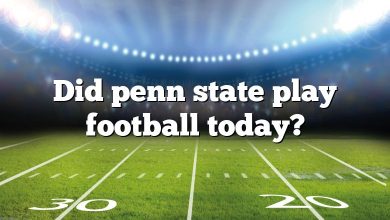 Did penn state play football today?