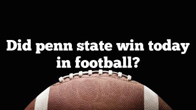 Did penn state win today in football?