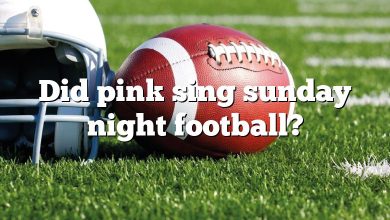 Did pink sing sunday night football?