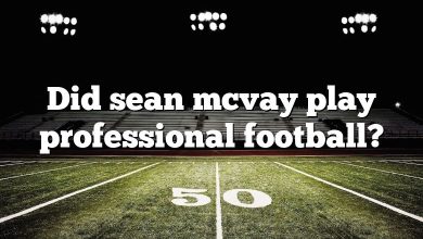 Did sean mcvay play professional football?