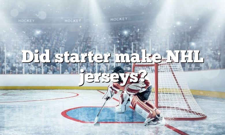 Did starter make NHL jerseys?