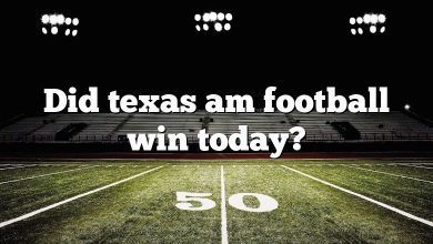 Did texas am football win today?
