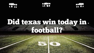 Did texas win today in football?