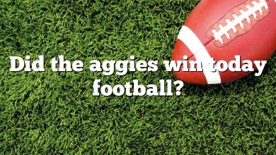 Did the aggies win today football?