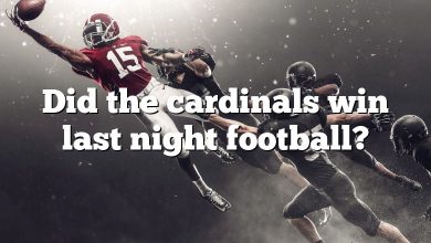Did the cardinals win last night football?