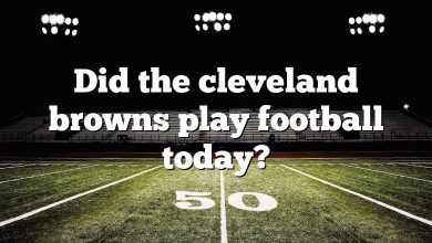 Did the cleveland browns play football today?