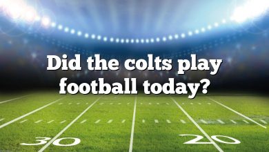 Did the colts play football today?