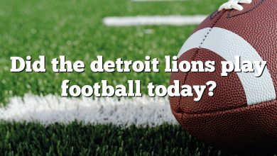Did the detroit lions play football today?