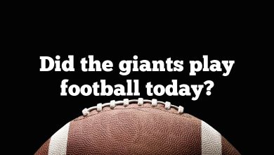 Did the giants play football today?