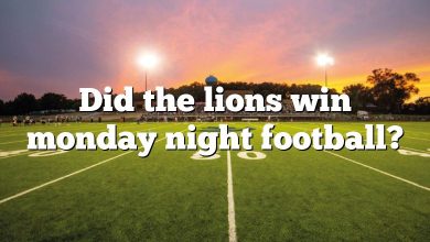 Did the lions win monday night football?