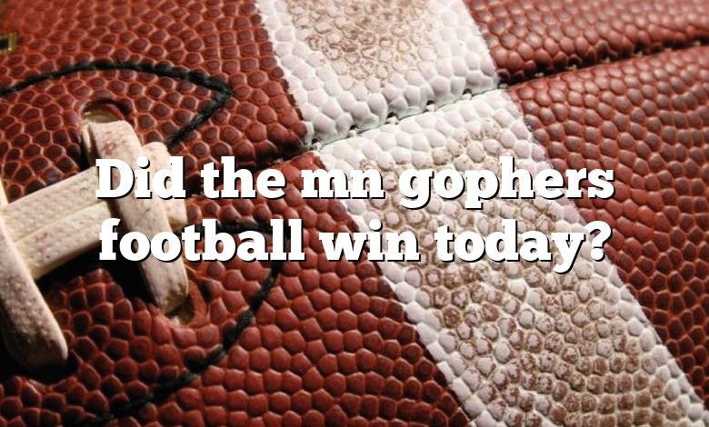 Did the mn gophers football win today?