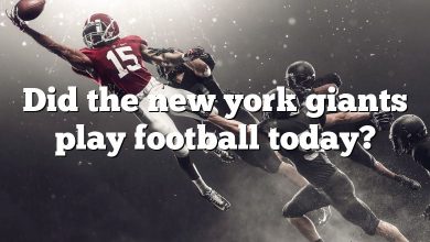 Did the new york giants play football today?