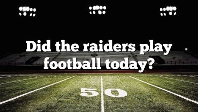 Did the raiders play football today?