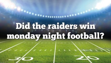 Did the raiders win monday night football?