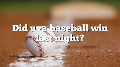 Did uva baseball win last night?