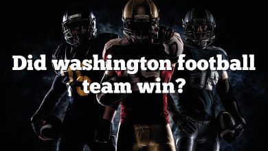 Did washington football team win?