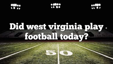 Did west virginia play football today?