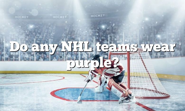 Do any NHL teams wear purple?