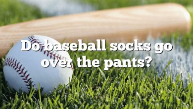 Do baseball socks go over the pants?