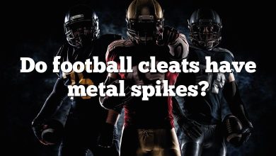 Do football cleats have metal spikes?