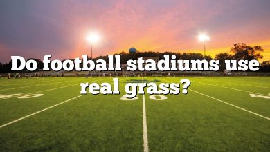 Do football stadiums use real grass?