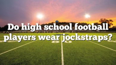Do high school football players wear jockstraps?
