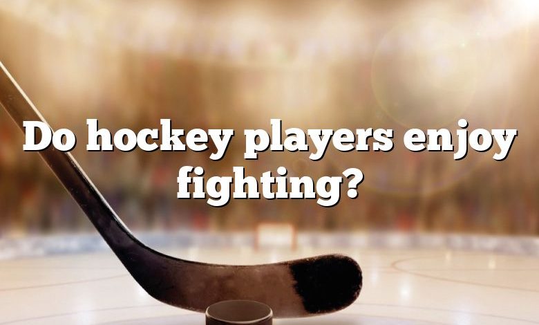 Do hockey players enjoy fighting?