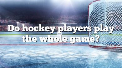 Do hockey players play the whole game?