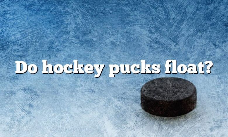 Do hockey pucks float?