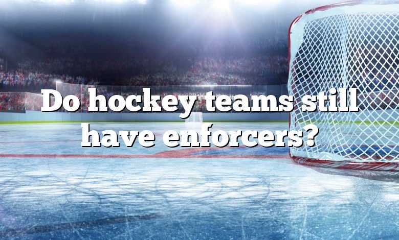 Do hockey teams still have enforcers?