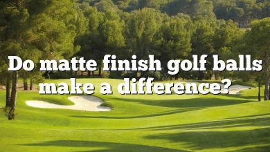 Do matte finish golf balls make a difference?